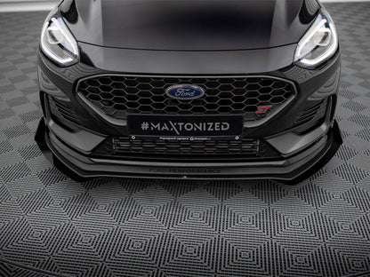 Maxton Design Street PRO Front Splitter + Flaps Ford Fiesta ST Mk8 Facelift