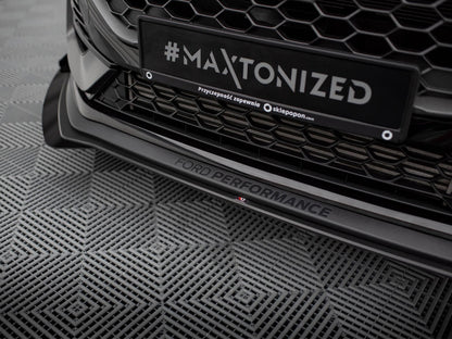 Maxton Design Street PRO Front Splitter + Flaps Ford Fiesta ST Mk8 Facelift