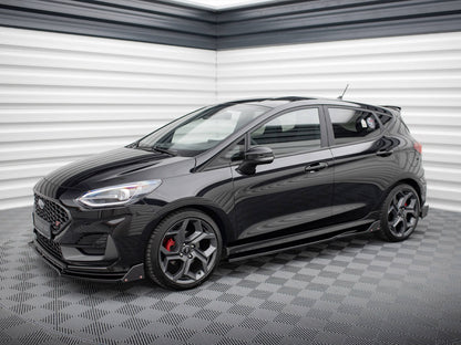 Maxton Design Side Skirts Diffusers V.2 + Flaps Ford Fiesta ST / ST-Line Mk8