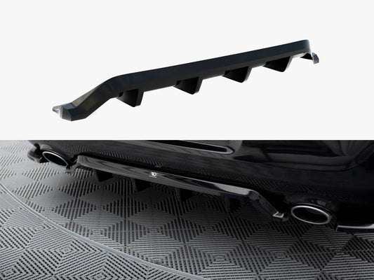 Maxton Design Central Rear Splitter (Vertical Bars) Chrysler 300 Mk2