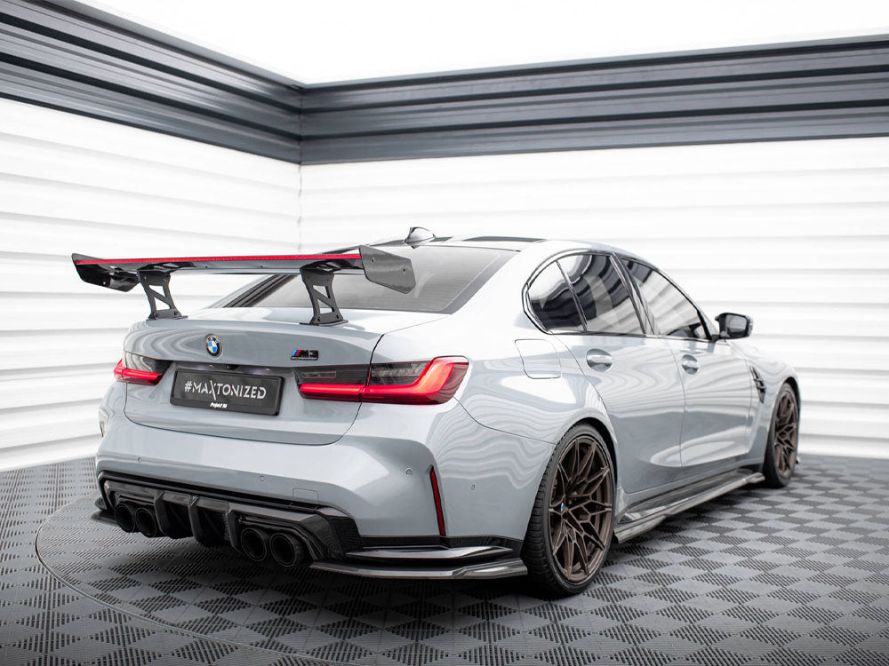 Maxton Design Carbon Spoiler With Internal Brackets Uprights + LED BMW M3 G80 / M340i G20 / 3 M-Pack G20 / 3 Standard G20