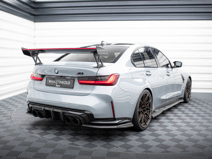 Maxton Design Carbon Spoiler With External Brackets Uprights + LED BMW M3 G80 / M340i G20 / 3 M-Pack G20 / 3 Standard G20