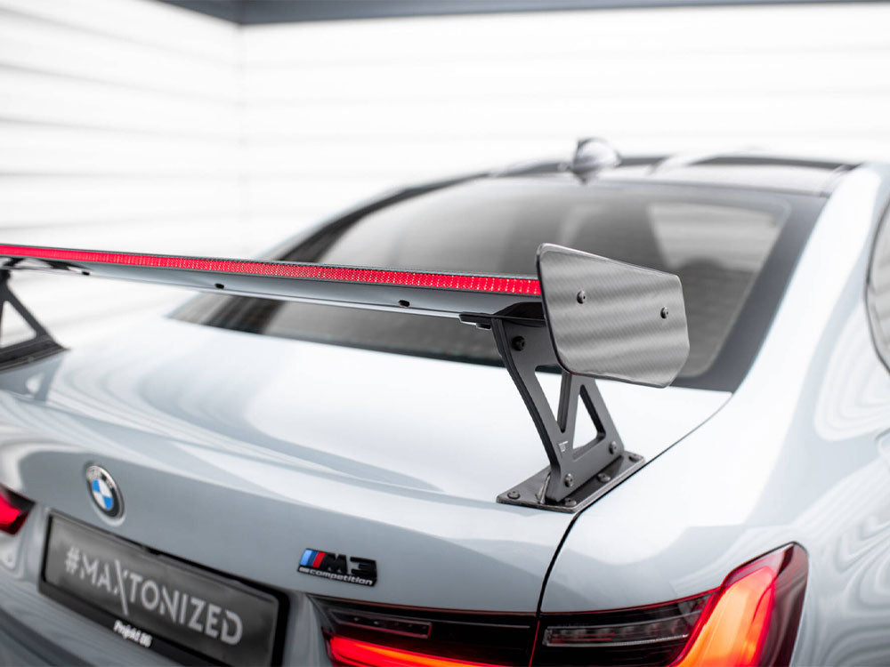 Maxton Design Carbon Spoiler With External Brackets Uprights + LED BMW M3 G80 / M340i G20 / 3 M-Pack G20 / 3 Standard G20