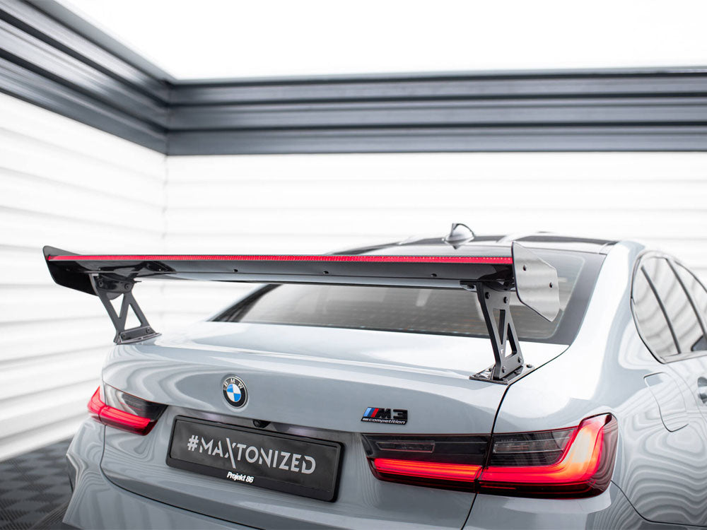 Maxton Design Carbon Spoiler With External Brackets Uprights + LED BMW M3 G80 / M340i G20 / 3 M-Pack G20 / 3 Standard G20