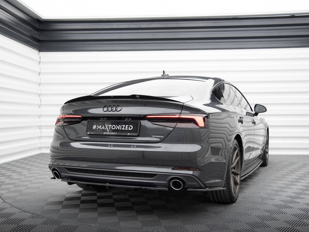 Maxton Design Central Rear Splitter (Vertical Bars) Audi A5 S-Line F5 Coupe / Sportback