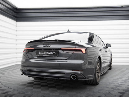 Maxton Design Central Rear Splitter (Vertical Bars) Audi A5 S-Line F5 Coupe / Sportback