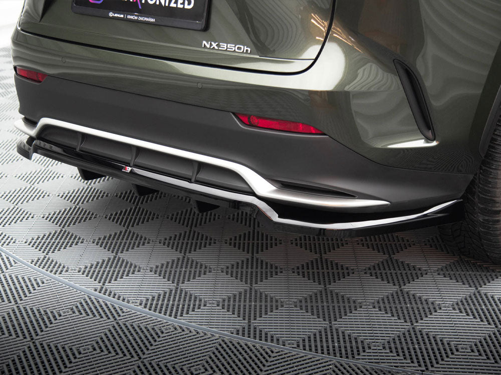 Maxton Design Central Rear Splitter (Vertical Bars) Lexus NX F-Sport Mk2