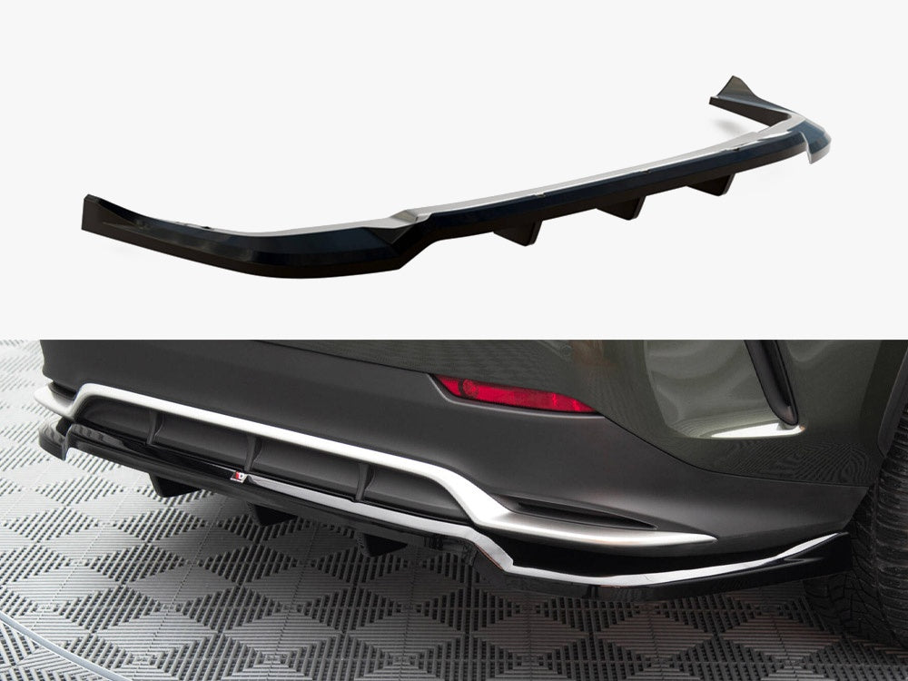 Maxton Design Central Rear Splitter (Vertical Bars) Lexus NX F-Sport Mk2