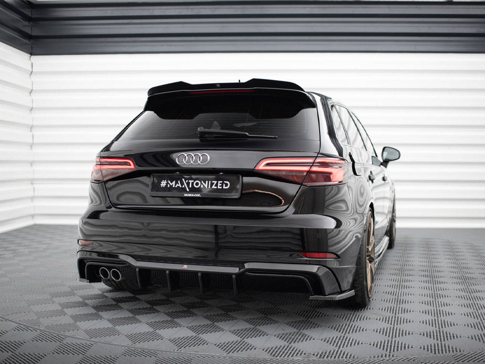 Maxton Design Rear Valance Audi A3 S-Line Sportback 8V Facelift (Version with dual exhausts on one side)