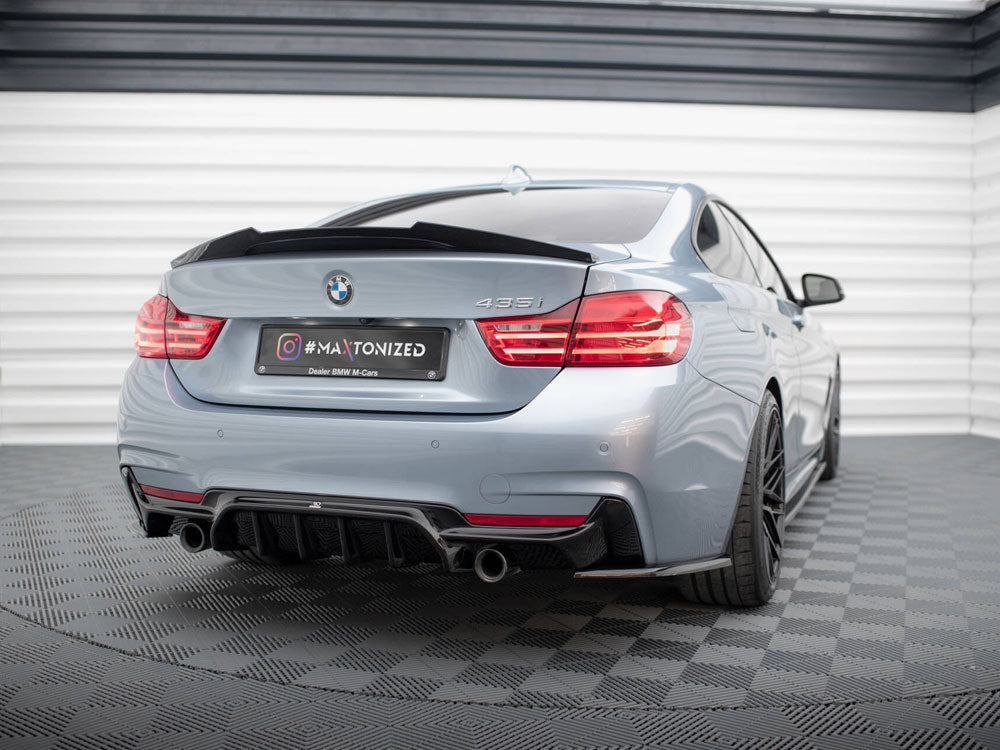 Maxton Design Rear Valance BMW 4 Coupe / Gran Coupe / Cabrio M-Pack F32 / F36 / F33 (Version with single exhausts on both sides)