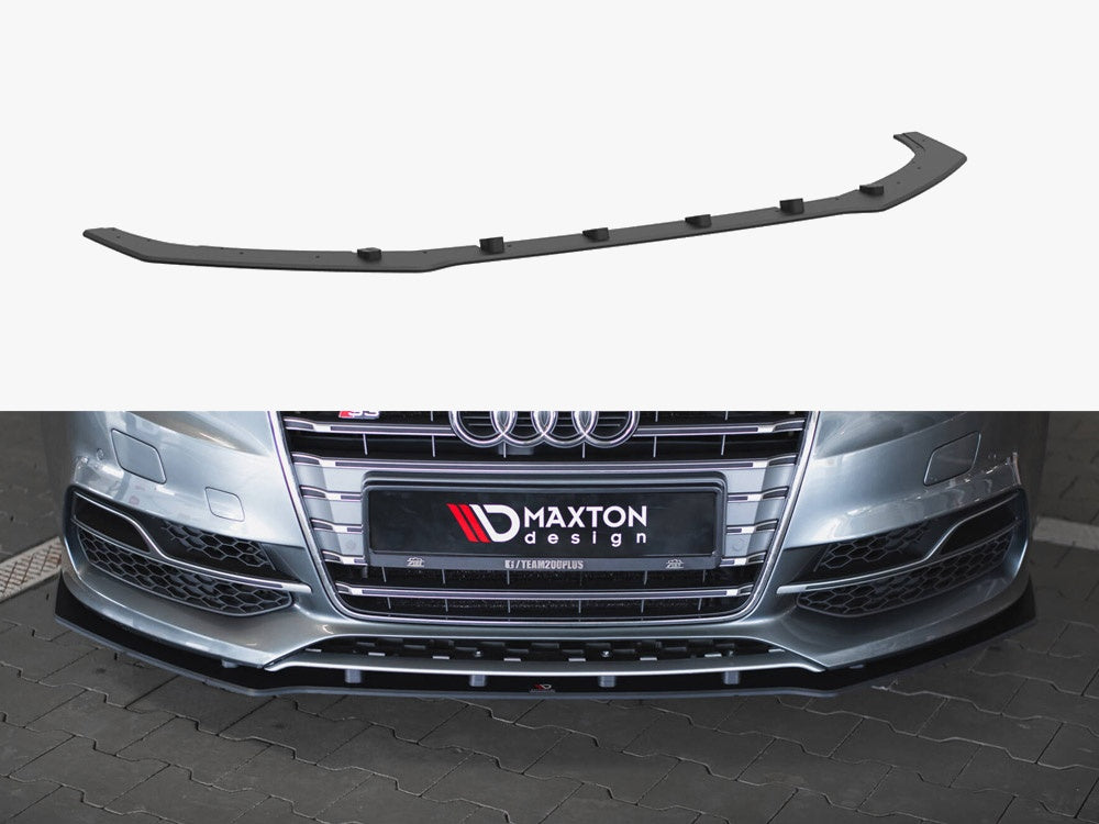 Maxton Design Street PRO Front Splitter Audi S3 / A3 S-Line Sedan 8V - Black-Red