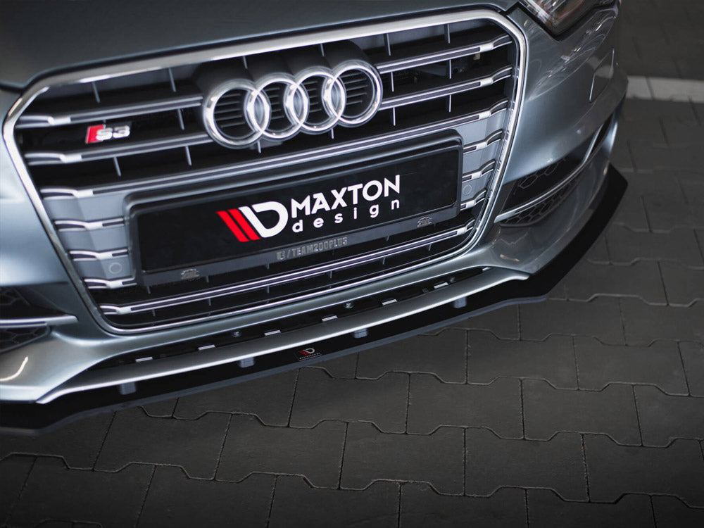 Maxton Design Street PRO Front Splitter Audi S3 / A3 S-Line Sedan 8V - Black-Red