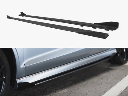 Maxton Design Street PRO Side Skirts Diffusers + Flaps Audi S3 / A3 S-Line Sedan 8V