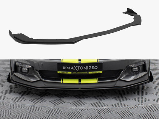 Maxton Design Street PRO Front Splitter + Flaps Ford Mustang GT Mk6 - Black-Red + Gloss Flaps