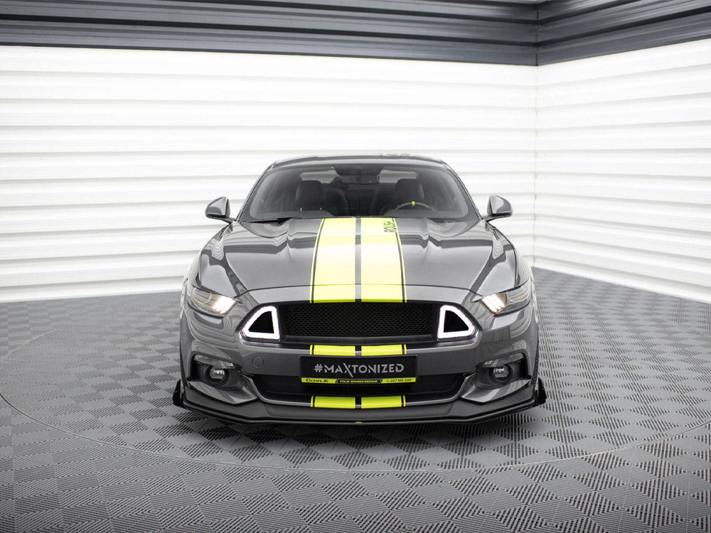 Maxton Design Street PRO Front Splitter + Flaps Ford Mustang GT Mk6