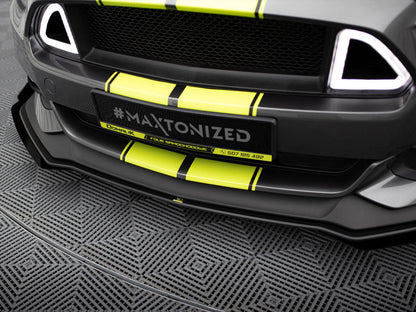 Maxton Design Street PRO Front Splitter + Flaps Ford Mustang GT Mk6