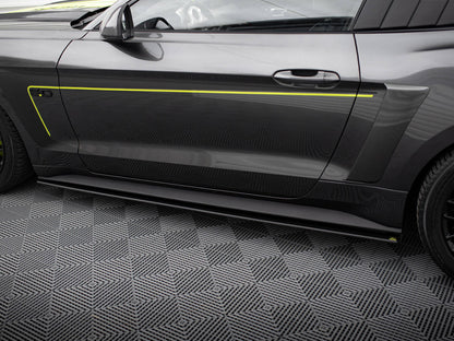 Maxton Design Street PRO Side Skirts Diffusers Ford Mustang GT Mk6 - Black-Red
