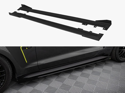 Maxton Design Street PRO Side Skirts Diffusers + Flaps Ford Mustang GT Mk6