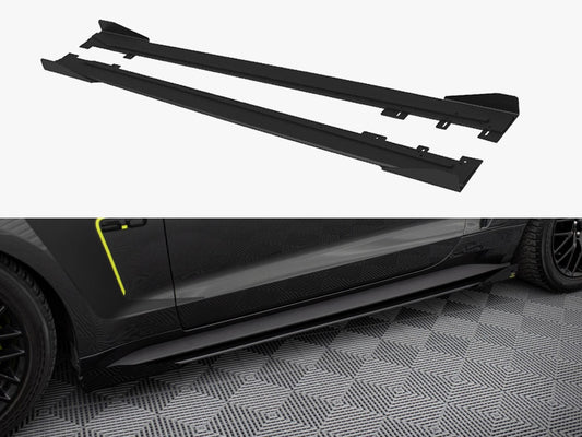 Maxton Design Street PRO Side Skirts Diffusers + Flaps Ford Mustang GT Mk6