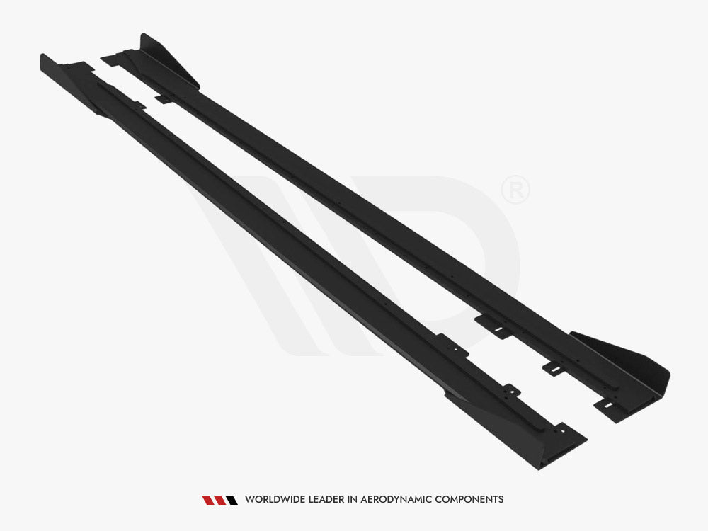 Maxton Design Street PRO Side Skirts Diffusers + Flaps Ford Mustang GT Mk6