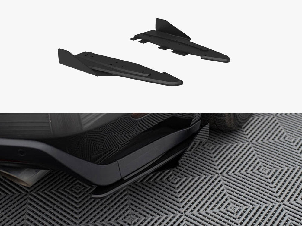 Maxton Design Street Pro Rear Side Splitters + Flaps Ford Mustang GT Mk6