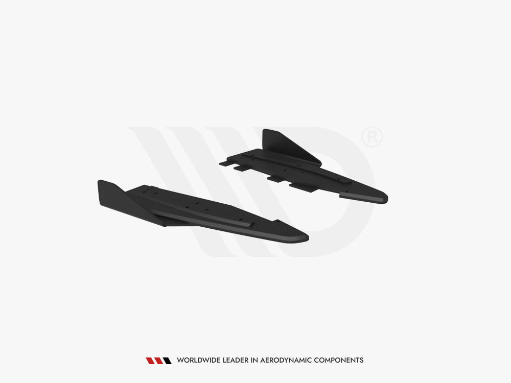 Maxton Design Street Pro Rear Side Splitters + Flaps Ford Mustang GT Mk6