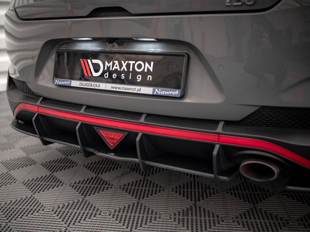 Maxton Design Street PRO Rear Diffuser + Flaps Hyundai I30 Fastback N-Line Mk3 Facelift