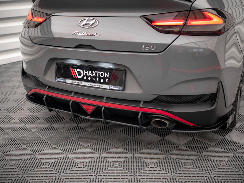 Maxton Design Street PRO Rear Diffuser + Flaps Hyundai I30 Fastback N-Line Mk3 Facelift