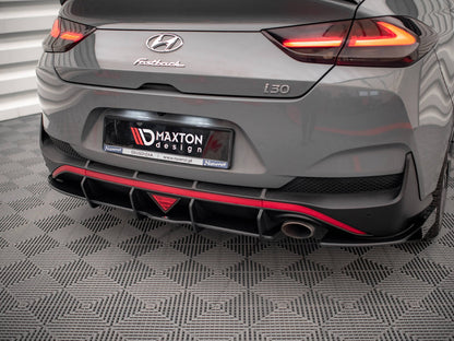 Maxton Design Street PRO Rear Diffuser + Flaps Hyundai I30 Fastback N-Line Mk3 Facelift
