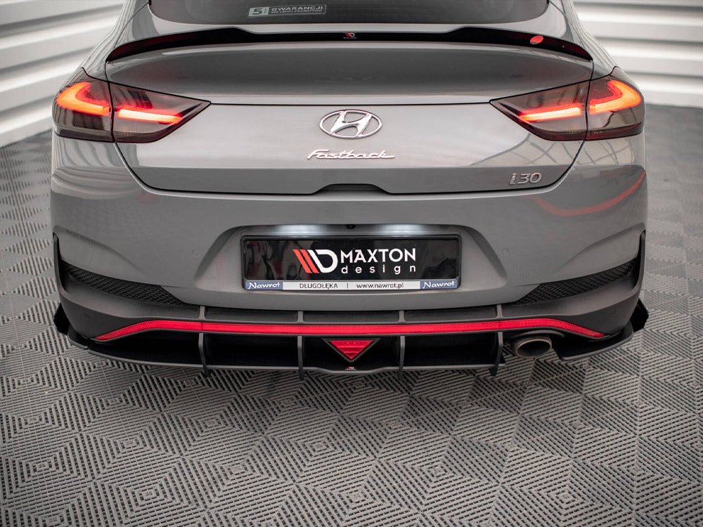 Maxton Design Street PRO Rear Diffuser + Flaps Hyundai I30 Fastback N-Line Mk3 Facelift