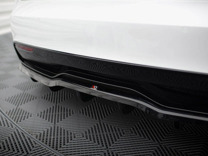 Maxton Design Rear Splitter (Vertical Bars) V.1 Tesla Model S Plaid Mk1 Facelift