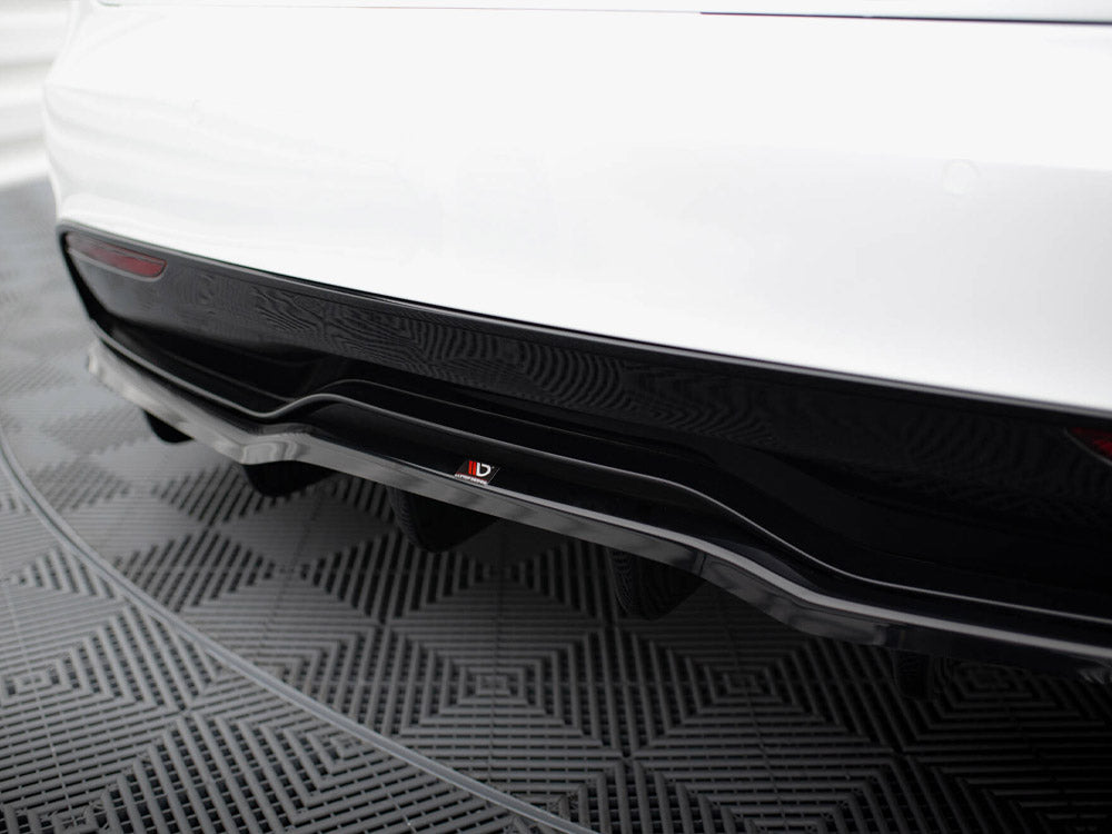 Maxton Design Rear Splitter (Vertical Bars) V.2 Tesla Model S Plaid Mk1 Facelift