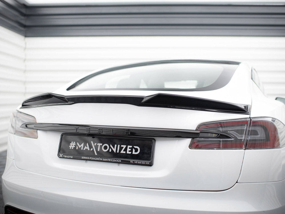 Maxton Design Spoiler CAP 3D Tesla Model S Plaid Mk1 Facelift