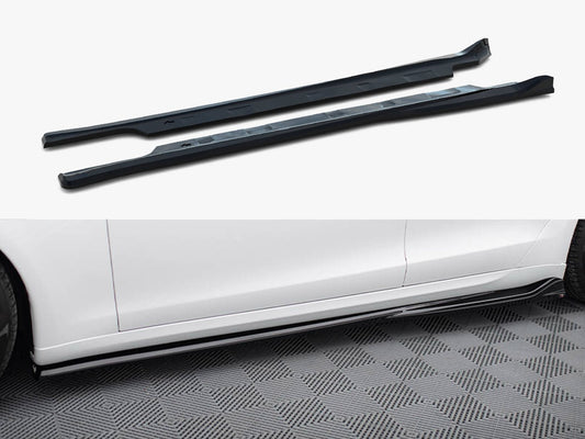 Maxton Design Side Skirts Diffusers V.1 Tesla Model S Plaid Mk1 Facelift