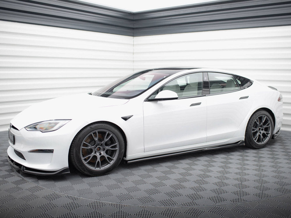 Maxton Design Side Skirts Diffusers V.1 Tesla Model S Plaid Mk1 Facelift