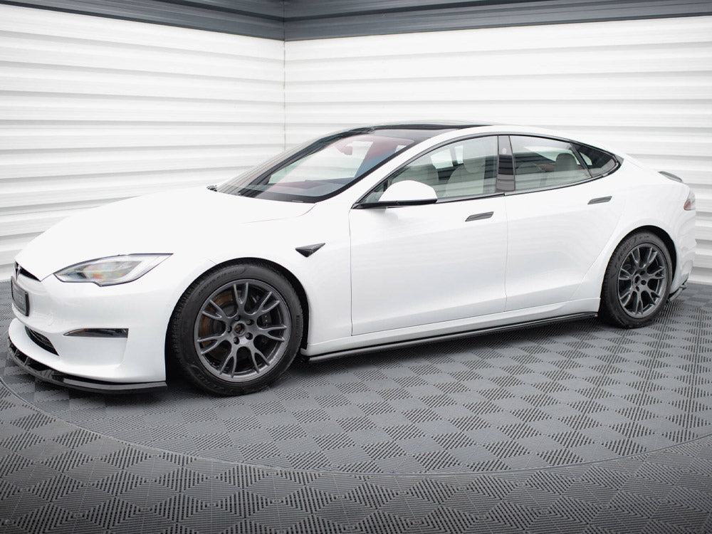 Maxton Design Side Skirts Diffusers V.2 Tesla Model S Plaid Mk1 Facelift