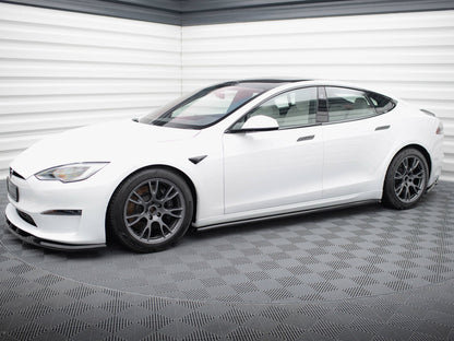 Maxton Design Side Skirts Diffusers V.2 Tesla Model S Plaid Mk1 Facelift