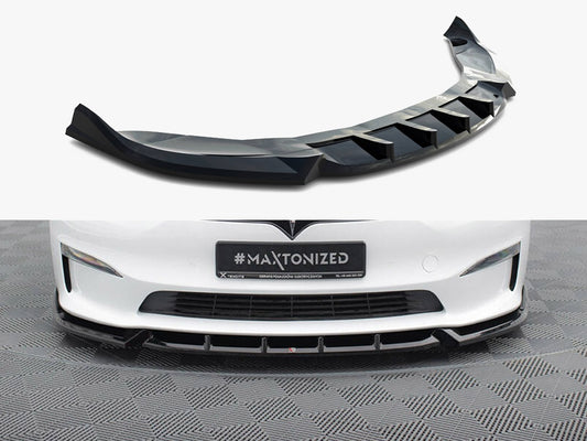 Maxton Design Front Splitter V.1 Tesla Model S Plaid Mk1 Facelift