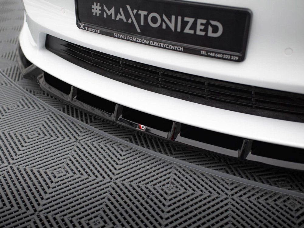 Maxton Design Front Splitter V.1 Tesla Model S Plaid Mk1 Facelift