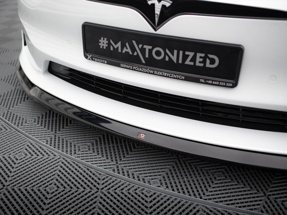 Maxton Design Front Splitter V.2 Tesla Model S Plaid Mk1 Facelift