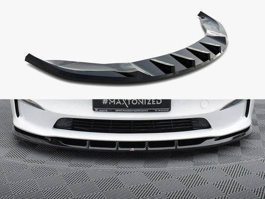Maxton Design Front Splitter V.3 Tesla Model S Plaid Mk1 Facelift