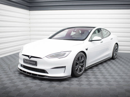 Maxton Design Front Splitter V.3 Tesla Model S Plaid Mk1 Facelift