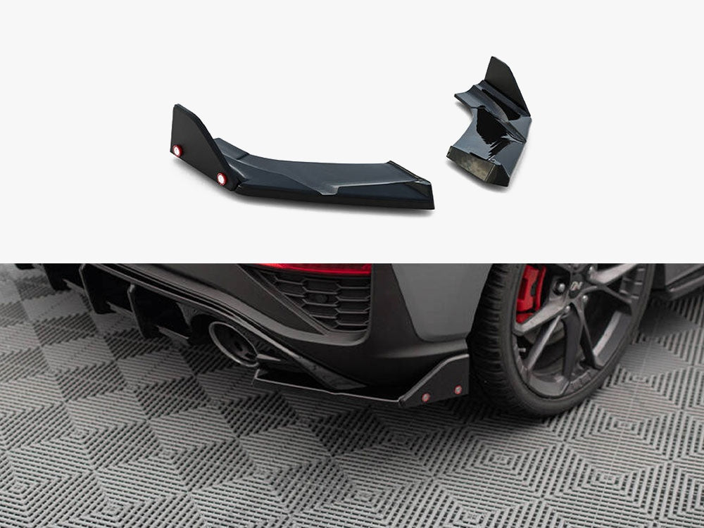 Maxton Design Rear Side Splitters V.4 + Flaps Hyundai I30 N Hatchback Mk3 Facelift