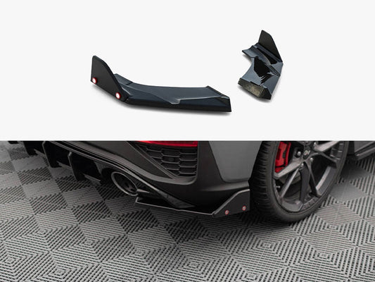Maxton Design Rear Side Splitters V.4 + Flaps Hyundai I30 N Hatchback Mk3 Facelift