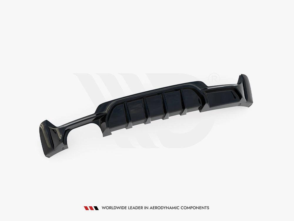 Maxton Design Rear Valance BMW 4 Coupe / Gran Coupe / Cabrio M-Pack F32 / F36 / F33 (Version with exhaust on one side)