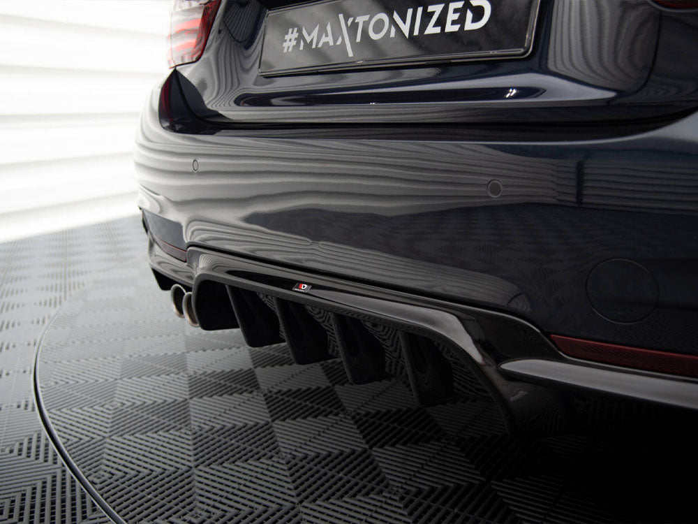 Maxton Design Rear Valance BMW 4 Coupe / Gran Coupe / Cabrio M-Pack F32 / F36 / F33 (Version with exhaust on one side)