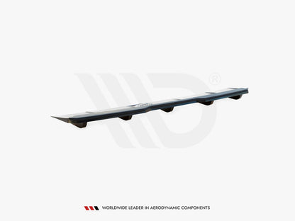 Maxton Design Central Rear Splitter (Vertical Bars) Skoda Kodiaq RS - Carbon Look