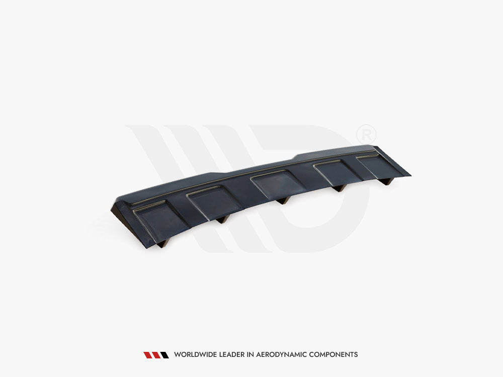Maxton Design Central Rear Splitter (Vertical Bars) Skoda Kodiaq RS - Carbon Look