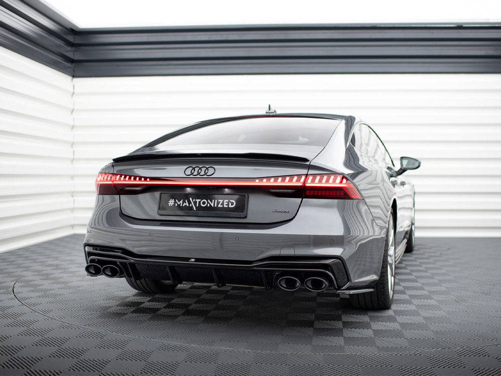 Maxton Design Rear Valance + Exhaust Ends Imitation Audi A7 S-Line C8 / S7 C8 / C8 Facelift / S7 Facelift