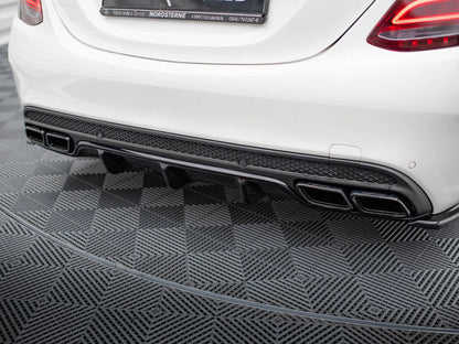 Maxton Design Rear Valance Mercedes-AMG C63 Sedan / Estate W205 / S205 - Textured